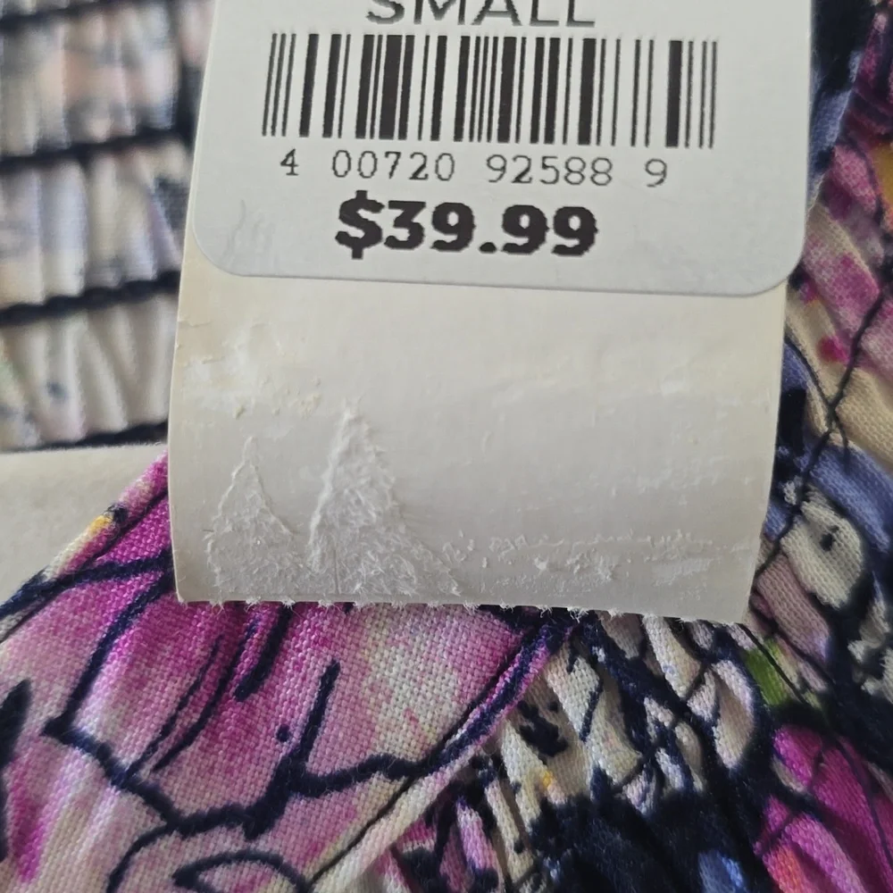 CROFT & BARROW BRAND WOMEN'S PURPLE & BLUE FLORAL SHORT SLEEVES DRESS SIZE SMALL_8